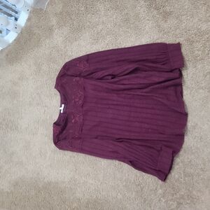 Burgundy Long Sleeve Sweater